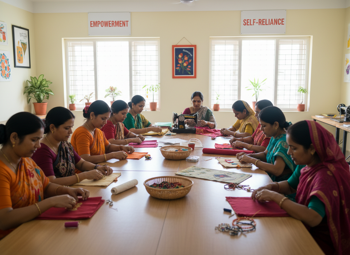 Women in vocational training under Shakti Saksham